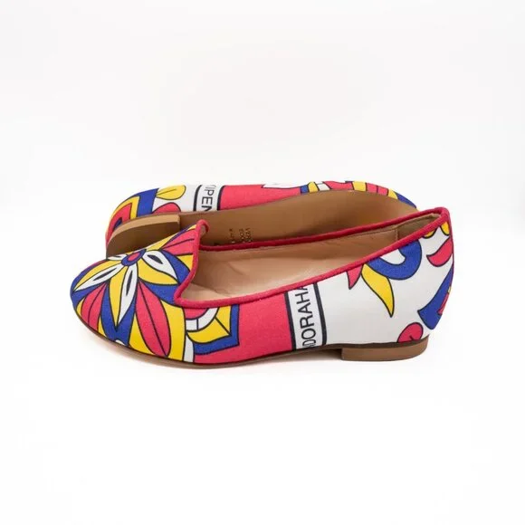 Ballet Flats, Loafers - Red & Yellow - Picture 2 of 5